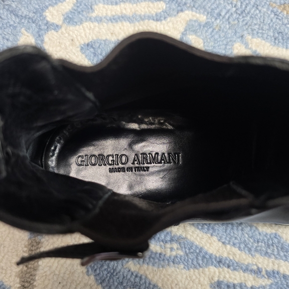 Giorgio Armani Black Leather Men\'s Boots with Buckle main image 8